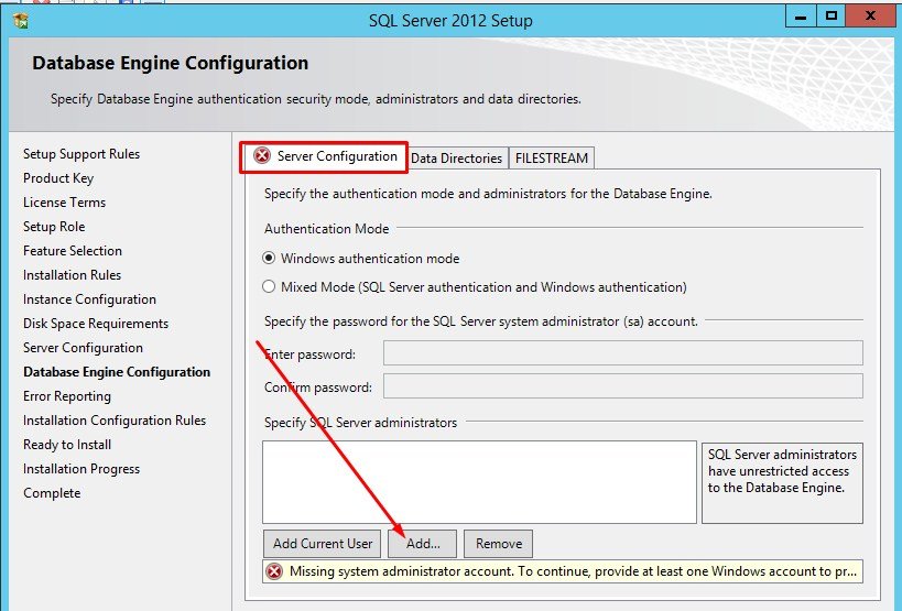 Tutos eu installer un serveur ms sql 2012