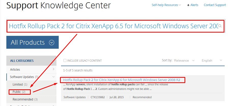 TUTOS.EU : Trouver et télécharger le dernier rollup pack de Citrix Xenapp 6