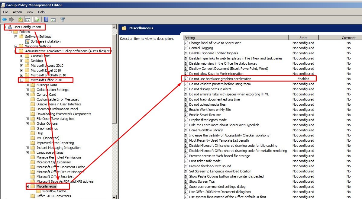 TUTOS.EU Désactiver l'accélération graphique sous Office 2010